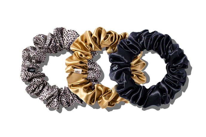 [30% OFF] Slip Scrunchies - Black/Gold/Leopard