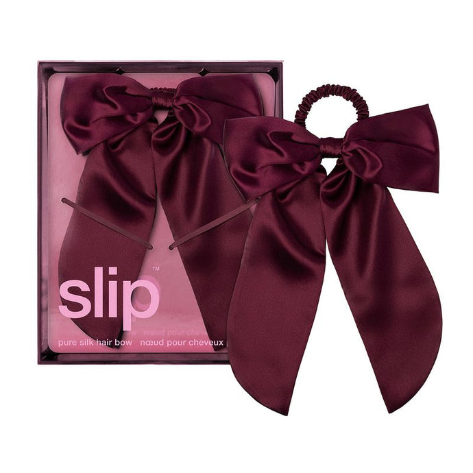 Slip Hair Bow - Crimson