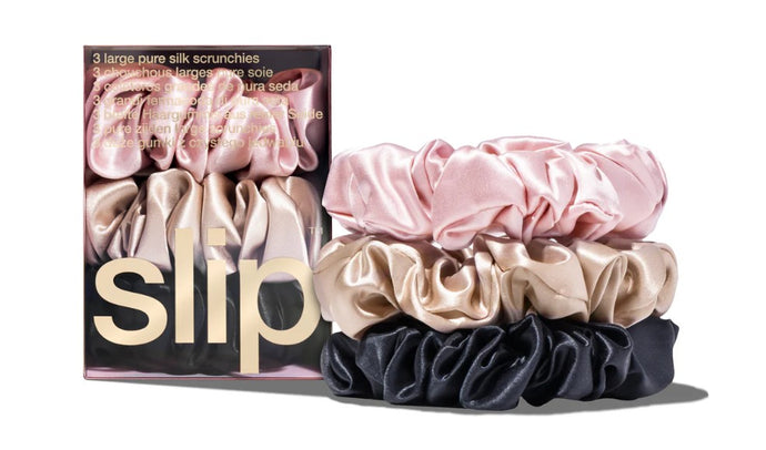 Slip Scrunchies - Black/Pink/Caramel
