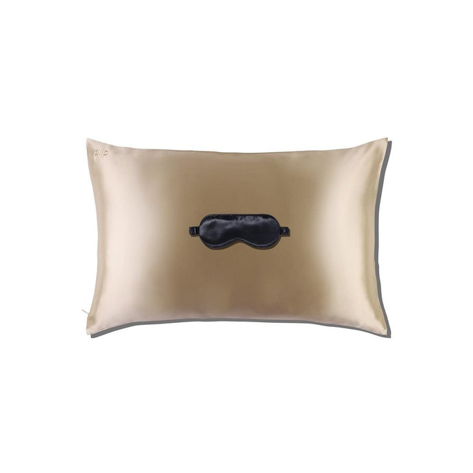 Slip Beauty Sleep Gift Set - Caramel Pillowcase + Black Sleep mask
