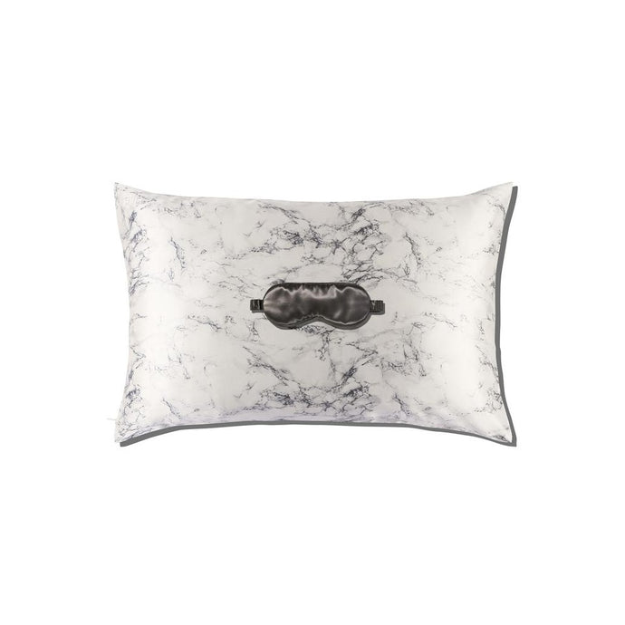 Slip Beauty Sleep Gift Set - Marble Pillowcase + Charcoal Sleep Mask