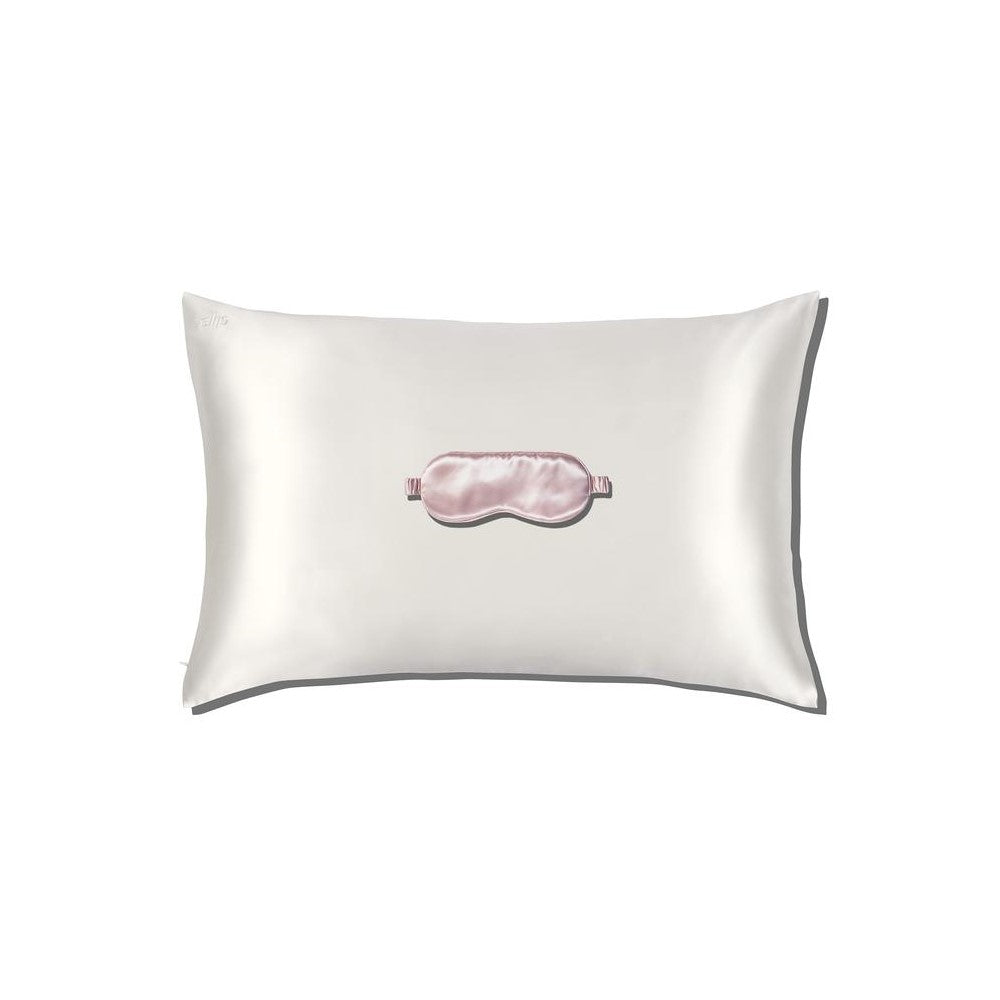 Slip Beauty Sleep Gift Set White Pillowcase Pink Sleep Mask Powder Room Bangkok
