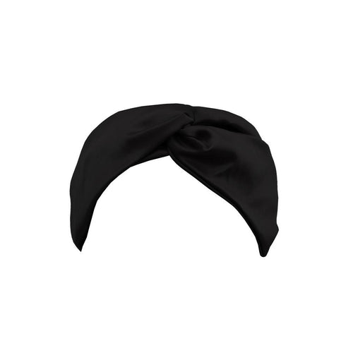 Slip silk headband twist - Black